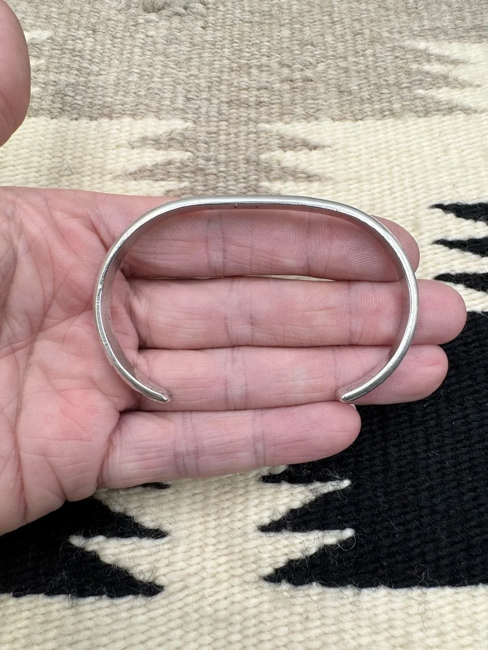 70's Prince Trading Co Navajo Native American Sterling Silver Cuff Bracelet